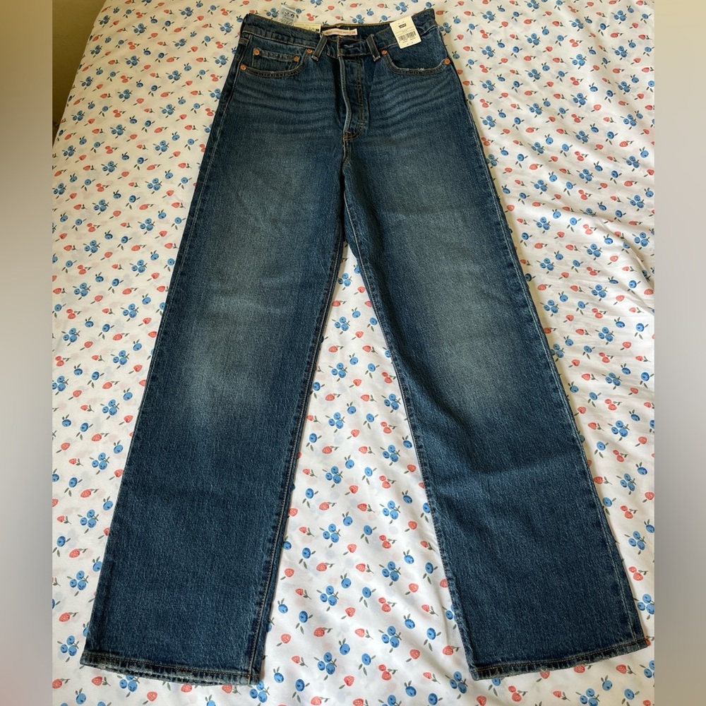 Levi's Women's Straight Leg Jeans - Dark Blue
